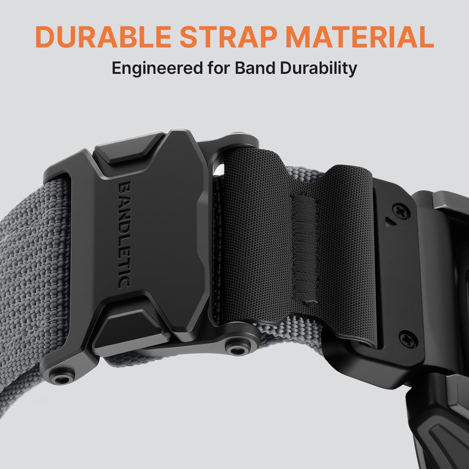 Bandletic Bracelet magnétique en nylon compatible avec Garmin Watch Quick
