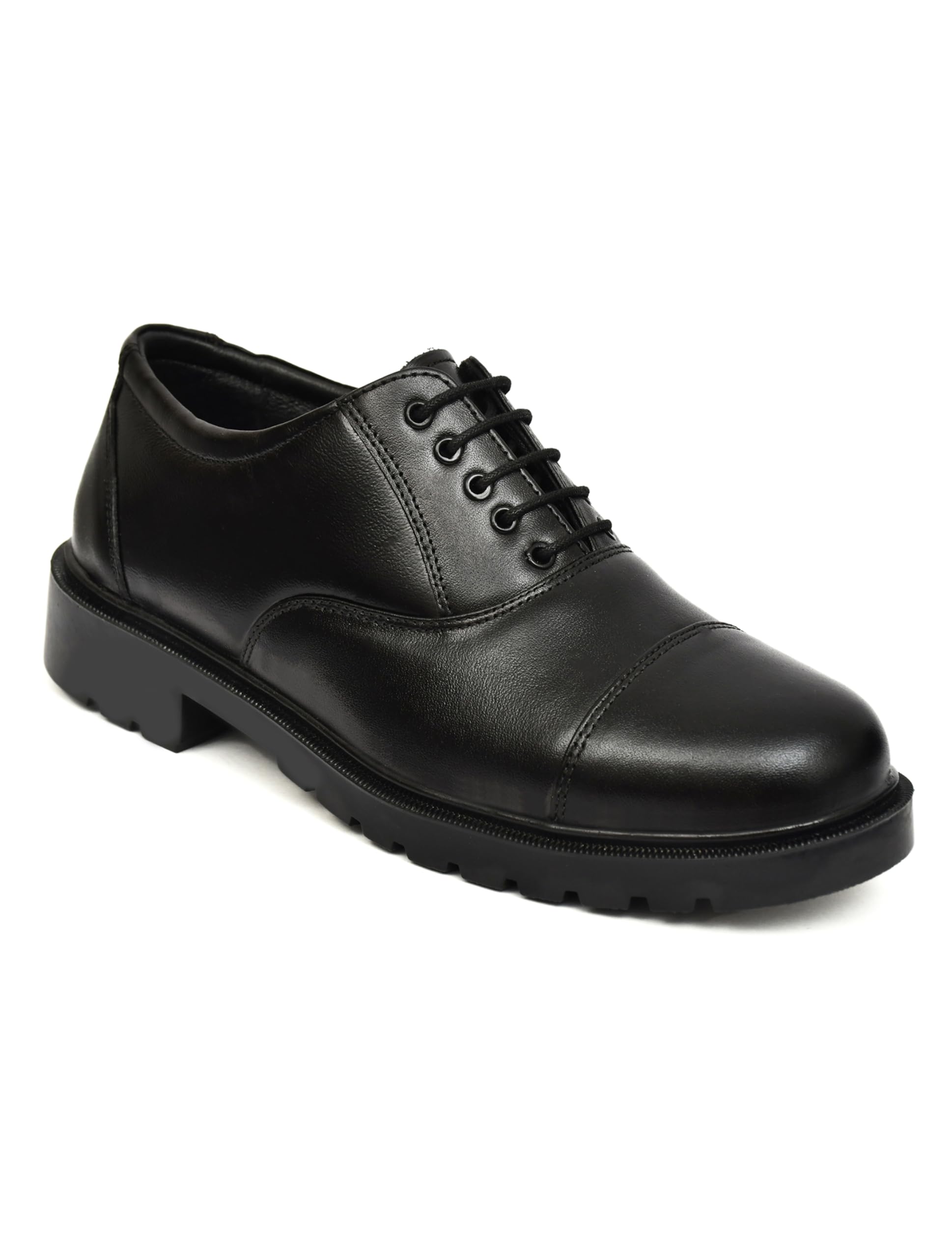 Men Police Shoes | Leather Upper | Airmix Sole | Lace-Up | Formal Shoes-image-1