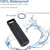 Vista 2 de SHD Pastillero EDC para exteriores, aleación de aluminio, contenedor de supervivencia de una sola cámara, estuche portátil impermeable