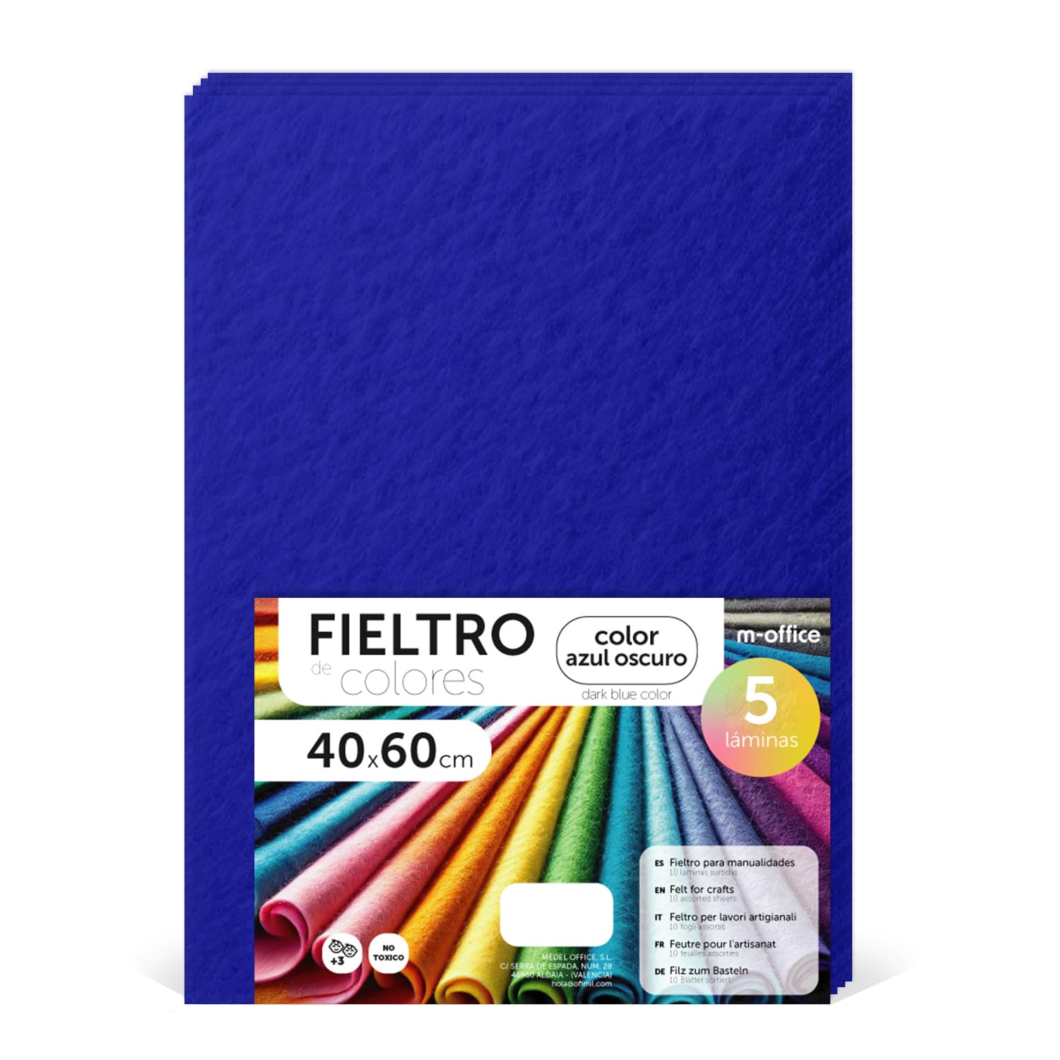 Fieltro para Manualidades, Fieltro de Colores, Suave y Flexible, Material para Costura, Telas Patchwork, Ideal para proyectos DIY, artesanía o decoración, 20x30cm - m-office (rojo, 10 uds) — view 93