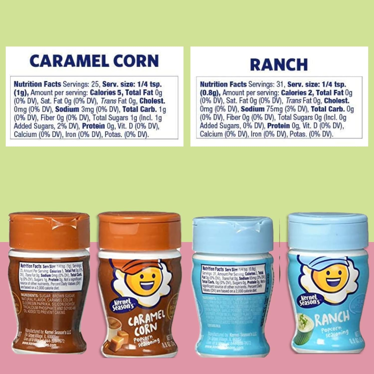 Buy Mini Popcorn Seasoning Variety Pack. Includes Six0.9 Oz of Kernel