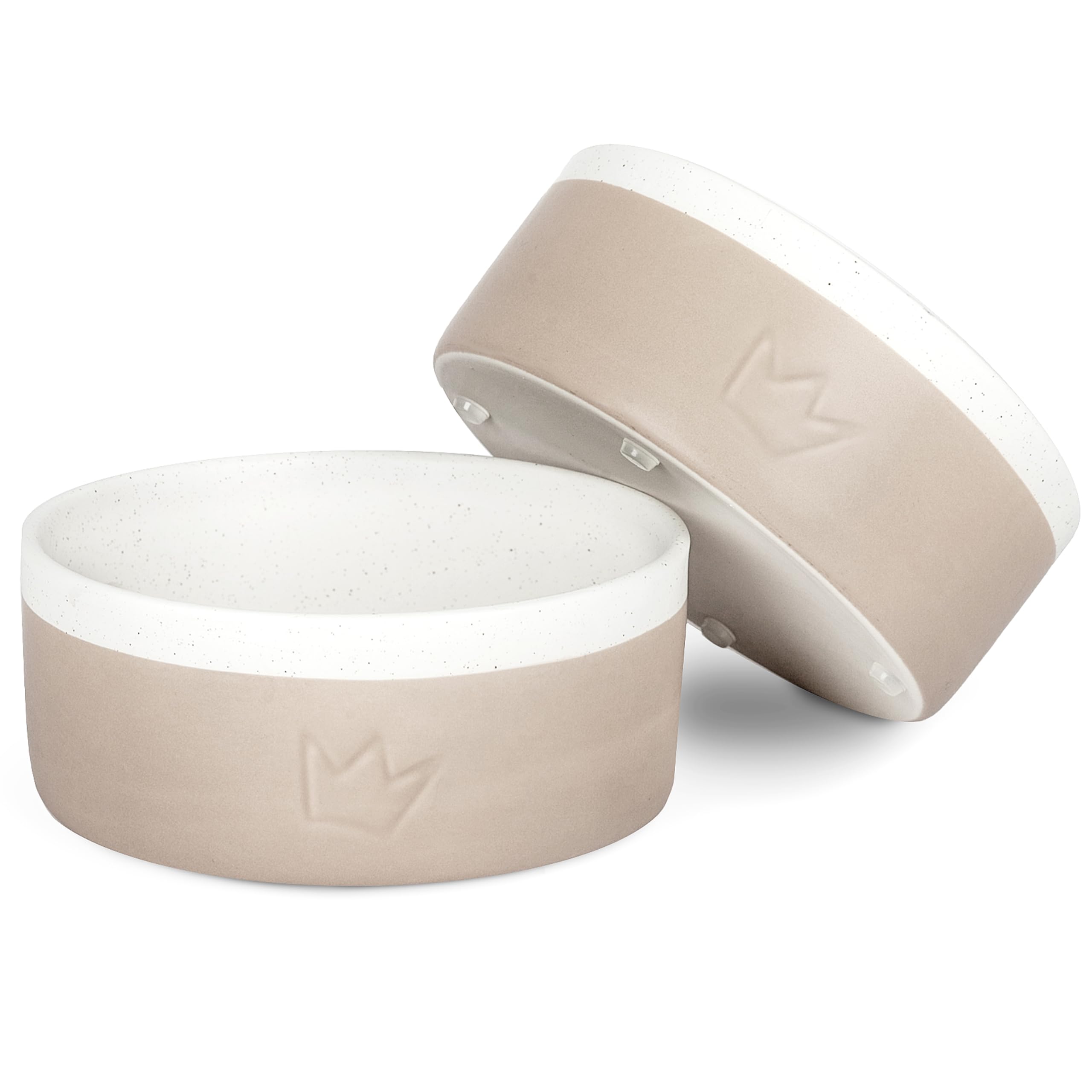Rudelkönig Ceramic Dog Bowl - 900ml 2-Pack Set - Handcrafted Dog Bowls for Feeding - Non-Slip Ceramic Bowl with Food-Safe Glaze