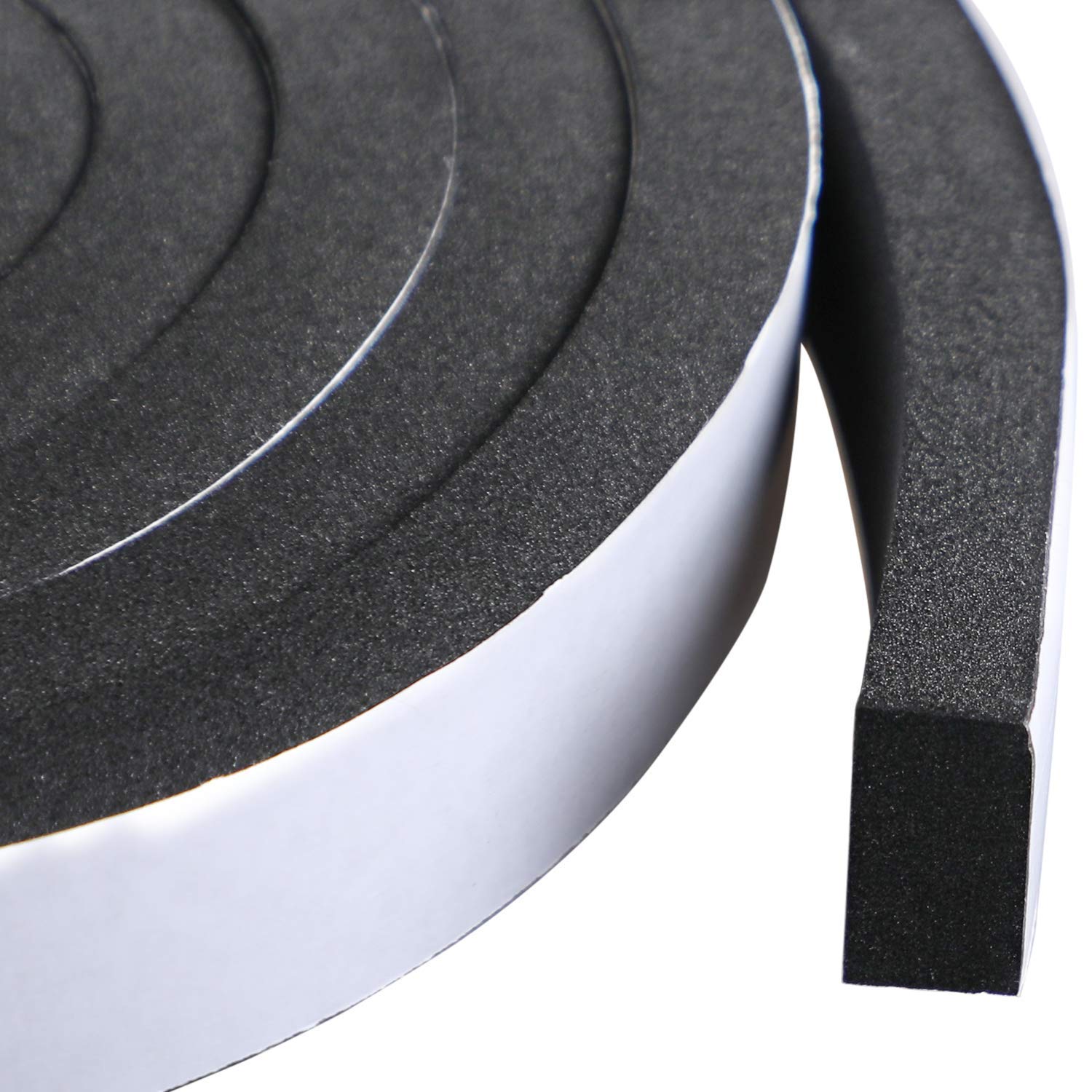 High Density Foam Tape Waterproof Sealing Strip CR Strips Neoprene Single-Sided Adhesive EVA Seal 3/4in X 3/8in X 13Ft