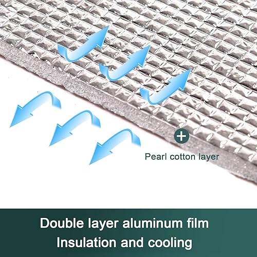 Miniatura 6 de Película reflectante de privacidad para ventana, película opaca total para ventana, película aislante de papel de aluminio, bloqueo solar, control