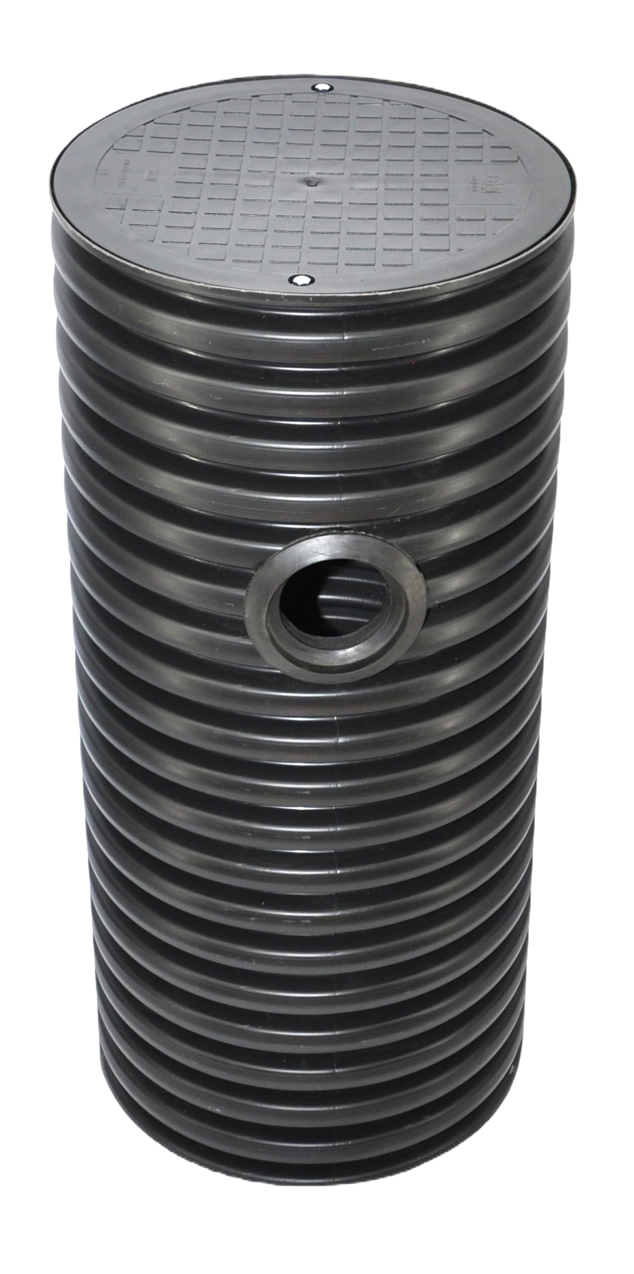 Drainageschacht DN425 0,5m/1m mit Anschluss 2xDN110/2xDN160 Deckel Sickerschacht KG Schacht Kontrollschacht KG Rohr Drainage Dachrinne Mit Boden/Ohne Boden (1m Rohr 2x Manschette 110 ohne Boden)