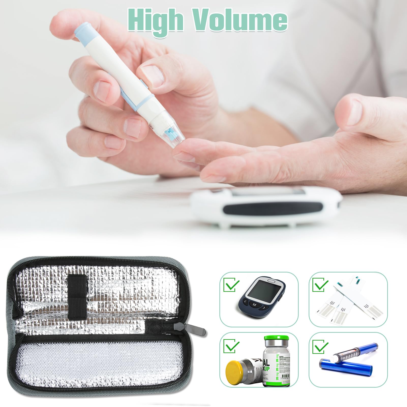 meukcez Insulin Cooler Travel Case, Epipen Insulin Pen Case - Image 3