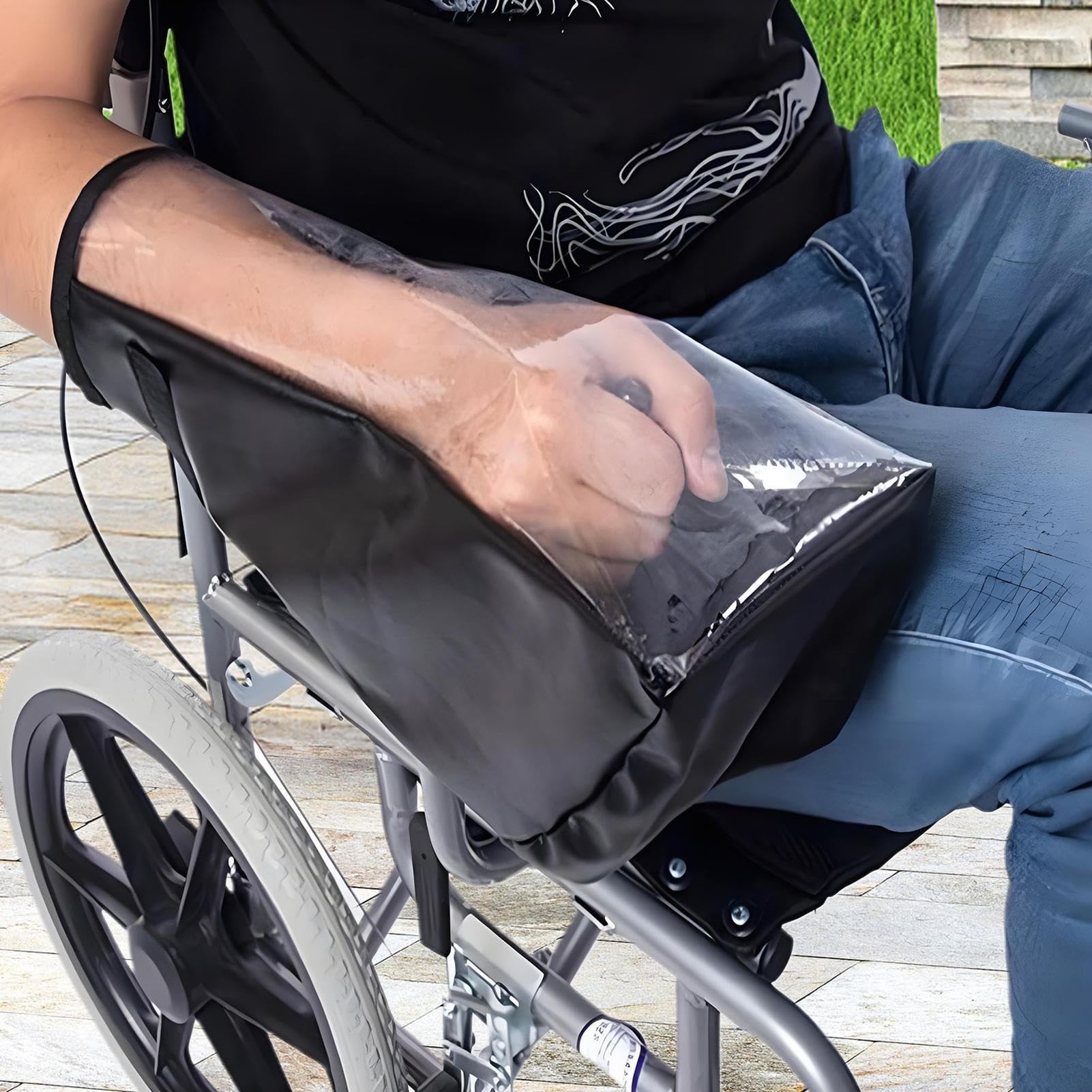 Protector de Joystick para Silla de Ruedas Eléctrica - Protectora Impermeable - Cubierta para Mando de Brazo | Accesorio Silla Eléctrica | Resguardo para Movilidad en Exteriores – Tapa Panel Con