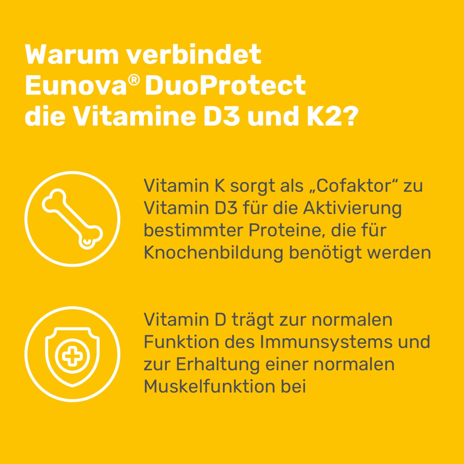 EUNOVA D3+K2 DuoProtect 4000 I.E., hochdosiertes Vitamin D3 & K2, 2x 90 St.