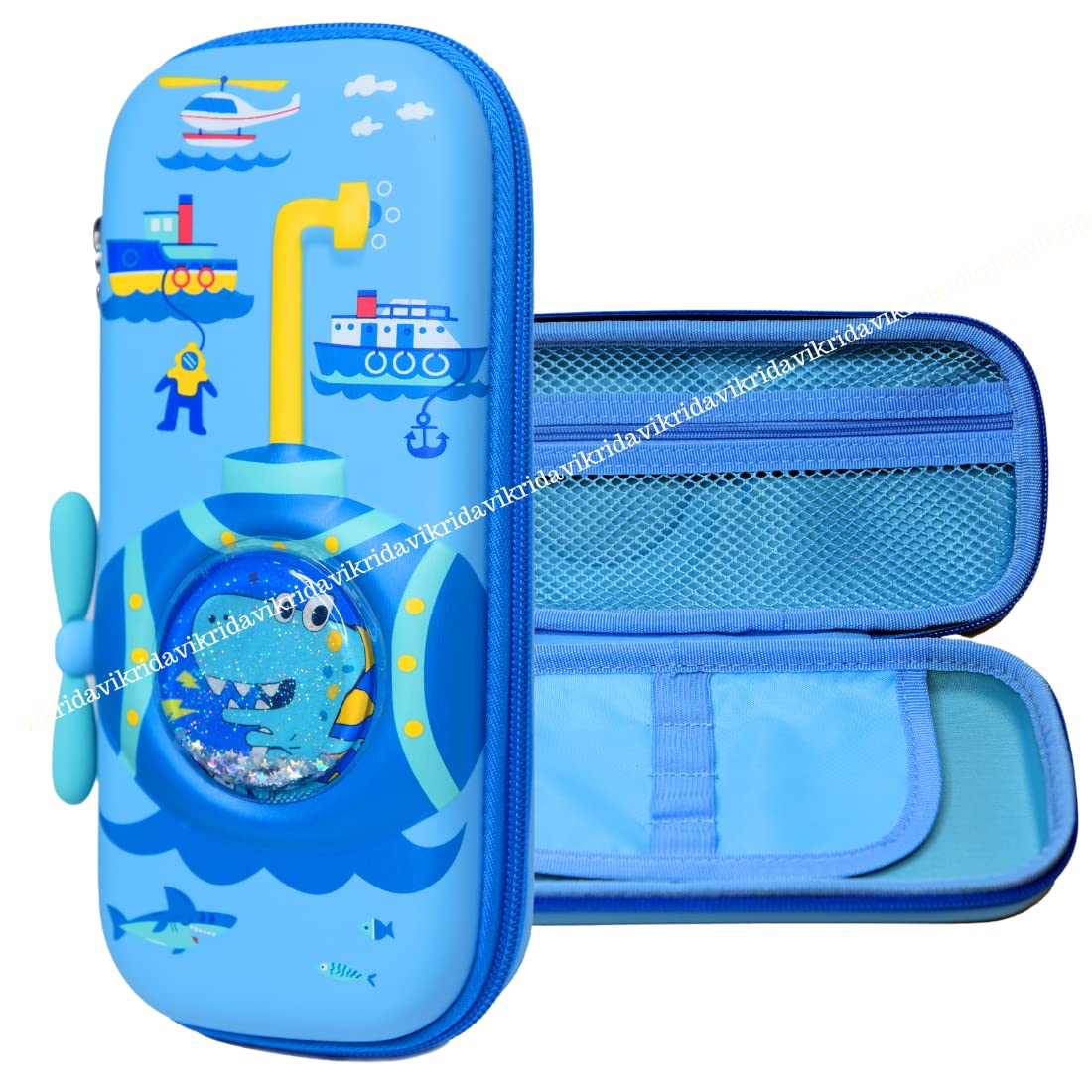 VikriDA Dinosaur Hardtop Pencil Case with Multiple Compartments, Kids School Supply Organizer Students Stationery Box, Blue (B0BNJ9HFHB) Amazon Price History, Amazon Price Tracker