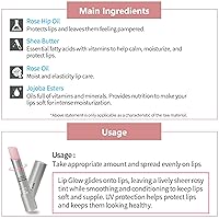 Vista 4 de Atomy Lip Glow 0.12 oz x 2 EA - Bálsamo hidratante para el cuidado de los labios con color rosa natural