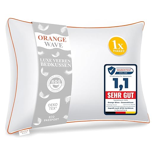 Orange Wave Pillow YRZ-A01 – 50x70 cm