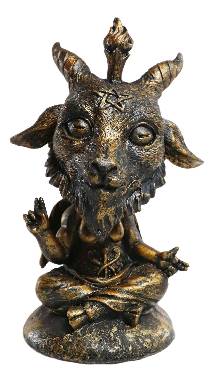 Ebros Whimsical Sabbatic Goat of Mendes Samael Lilith Baphomet Bobblehead Figurine LaVeyan Baphomet Worship The Caduceus Symbol Bobble Heads