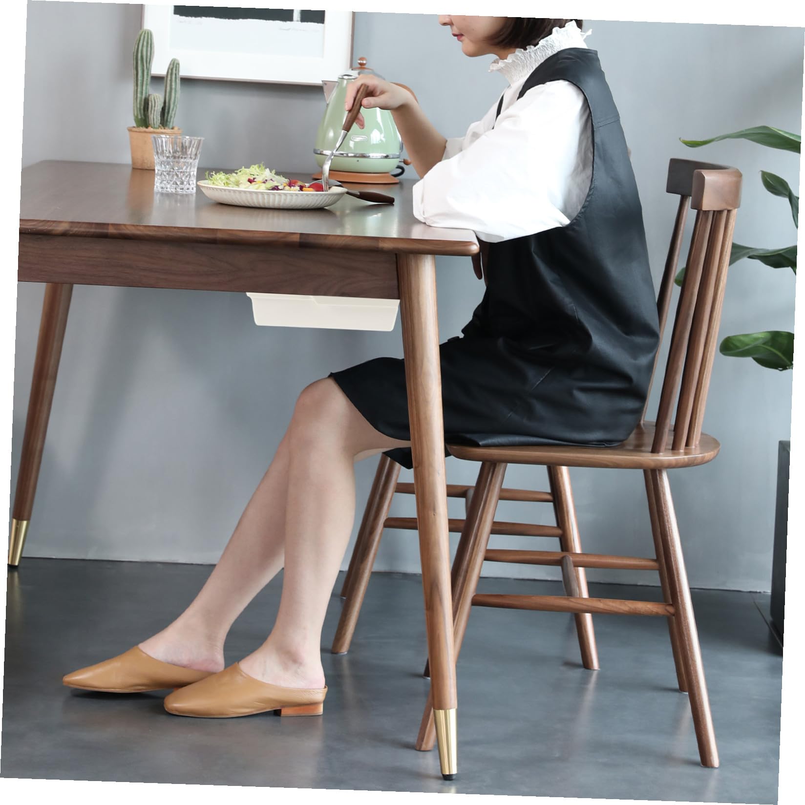 Lurrose Cassetto Nascosto per Scrivania in Plastica Resistente e Facile da Installare Organizer per Oggetti, Ufficio e Toeletta