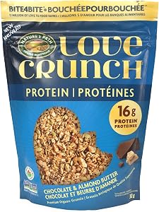 Love Crunch Organic Chocolate & Almond Butter Protein Granola, 312 g (Pack of 1), Non-GMO, Fair Trade, by Nature's Path
