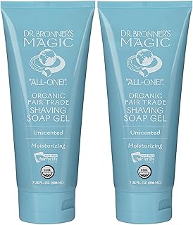 Dr. Bronner's Magic Organic Shaving Soap Gel Unscented 7 fl oz