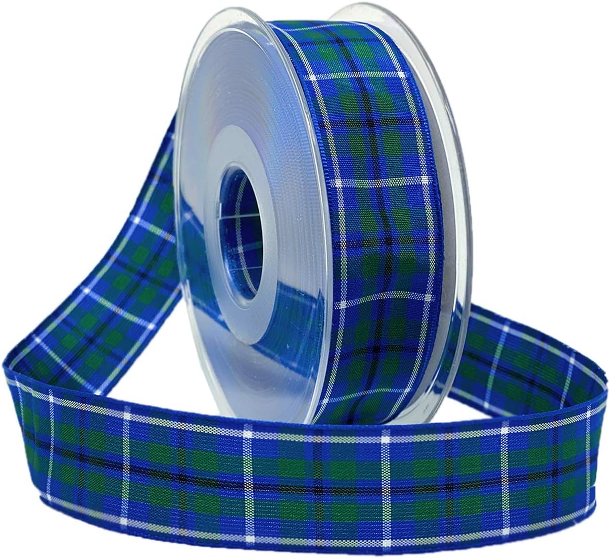 Morex Ribbon Edinburgh Ribbon, Scottish Heritage Family Colors, Christmas and Wedding Decorations, Plaid, 1 Inch by 27 Yards, Douglas