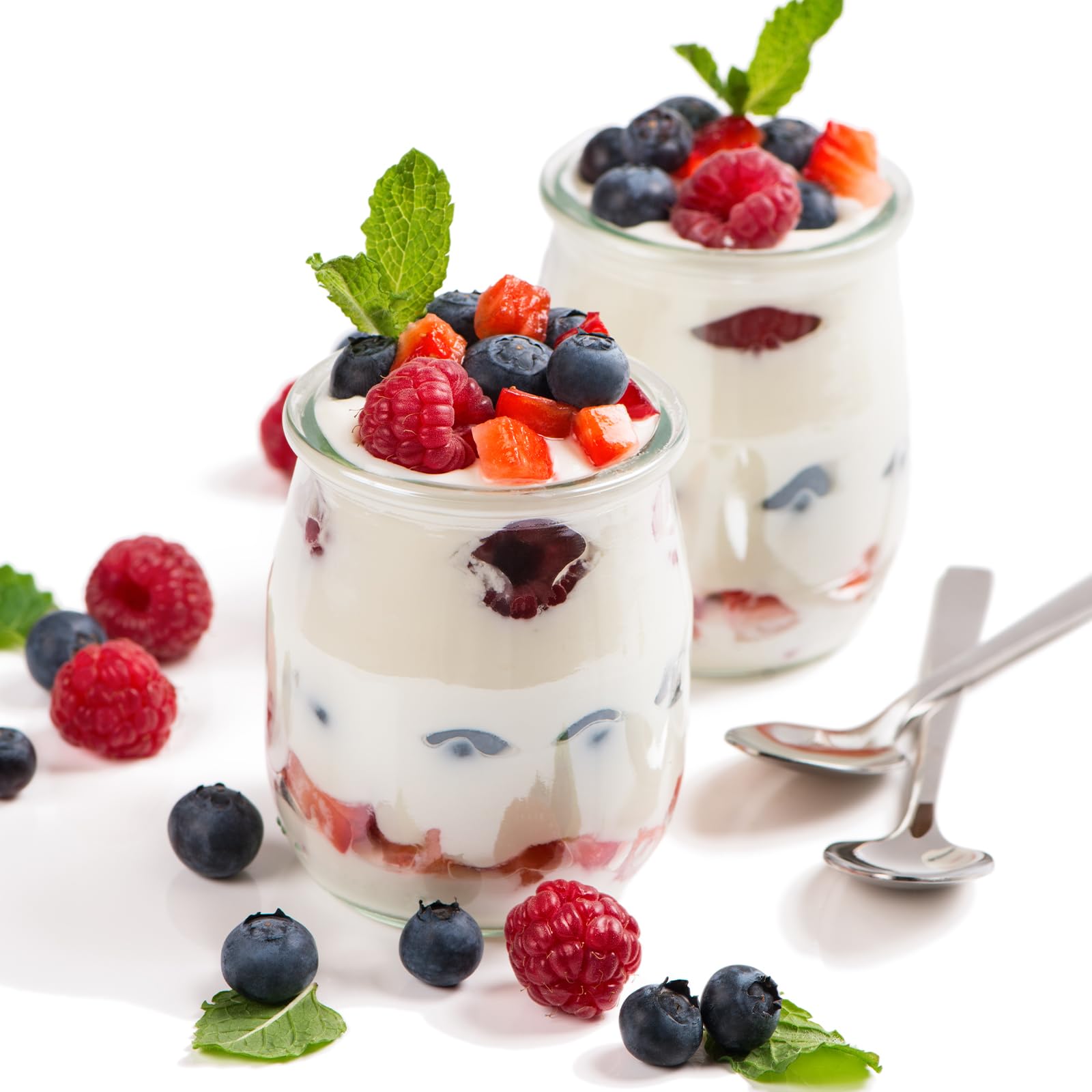 200 ml Vasetti per Yogurt con Coperchio, Confezione da 12 Bicchieri da Dessert Trasparenti In Vetro, Barattoli da Dessert con Coperchio per Gelatina, Miele, Mousse, Cereali, Dessert