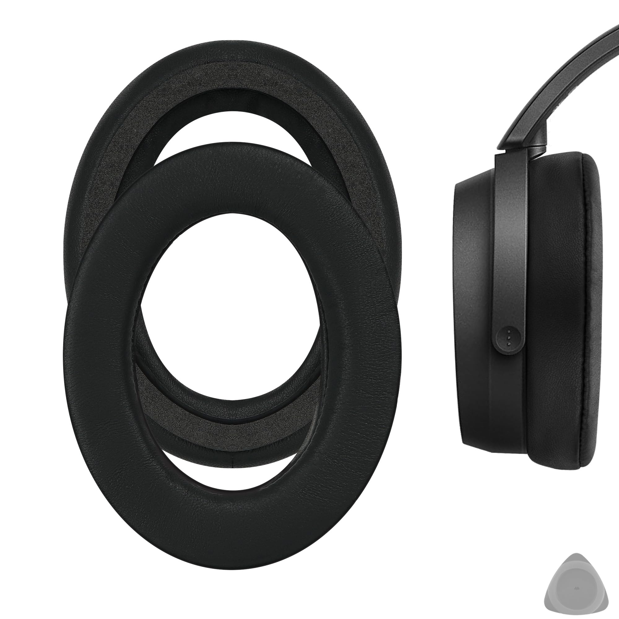 Geekria Elite Sheepskin Replacement Ear Pads for Sennheiser HD490Pro, HD490ProPlus Headphones, Ear Cushions (Black)