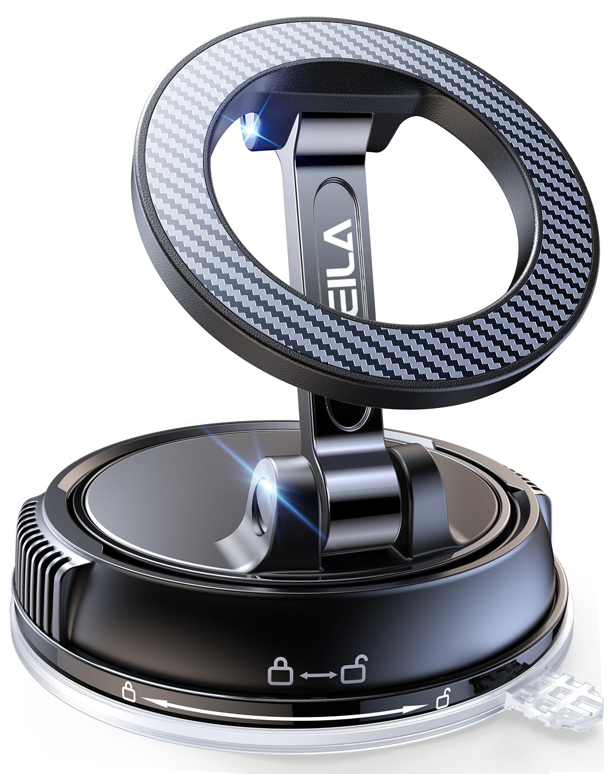 Car Phone Holder for Magsafe [78+LBS Strongest Suction & 2400gf Magnetic] 360° Adjustable Car Phone Mount, Phone Holders for Your Car for iPhone 17 Pro Max 16 15 14 13 12 Air Plus (Black)