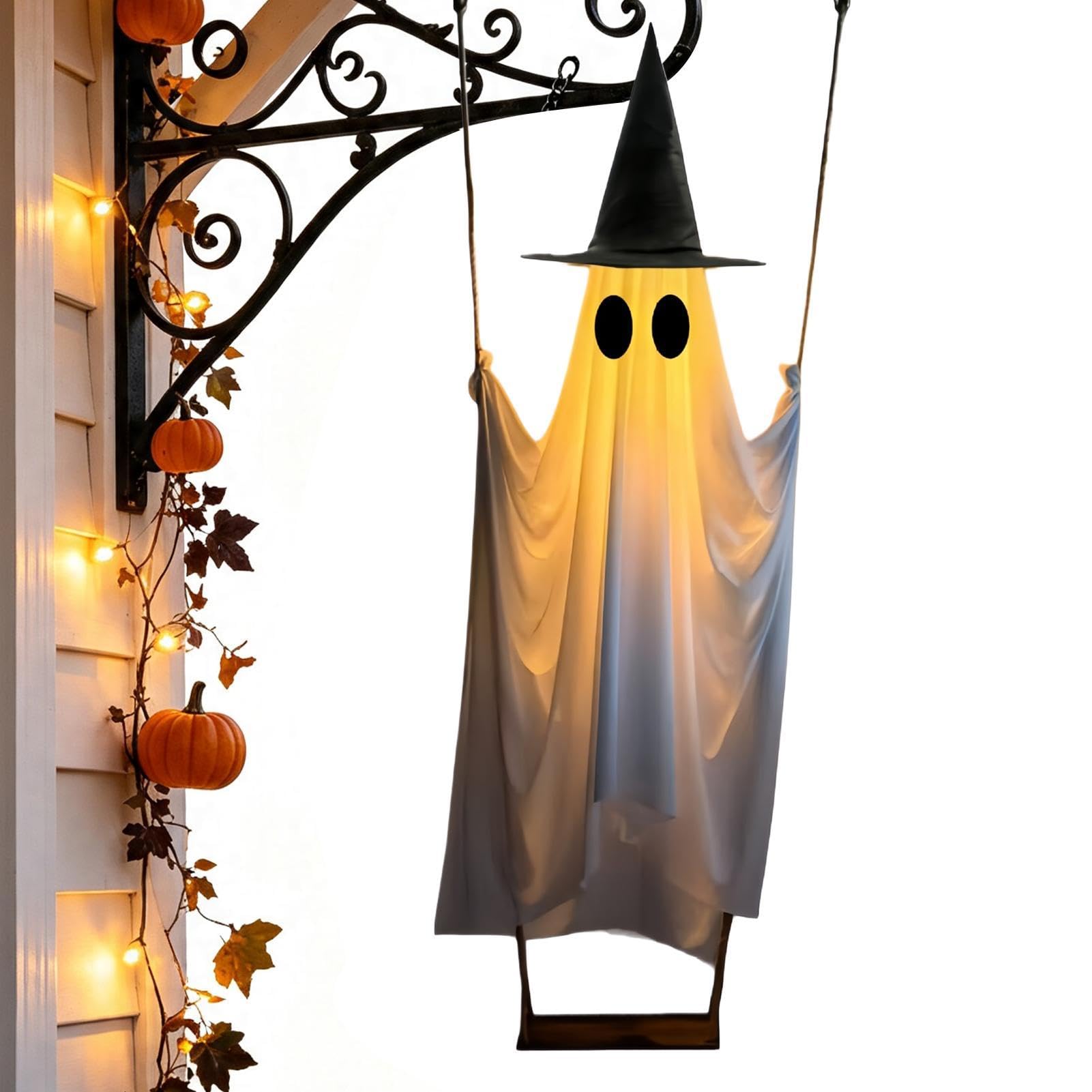 Halloween Podświetlany Duch Podświetlana Kołysząca Się Straszna Dekoracja