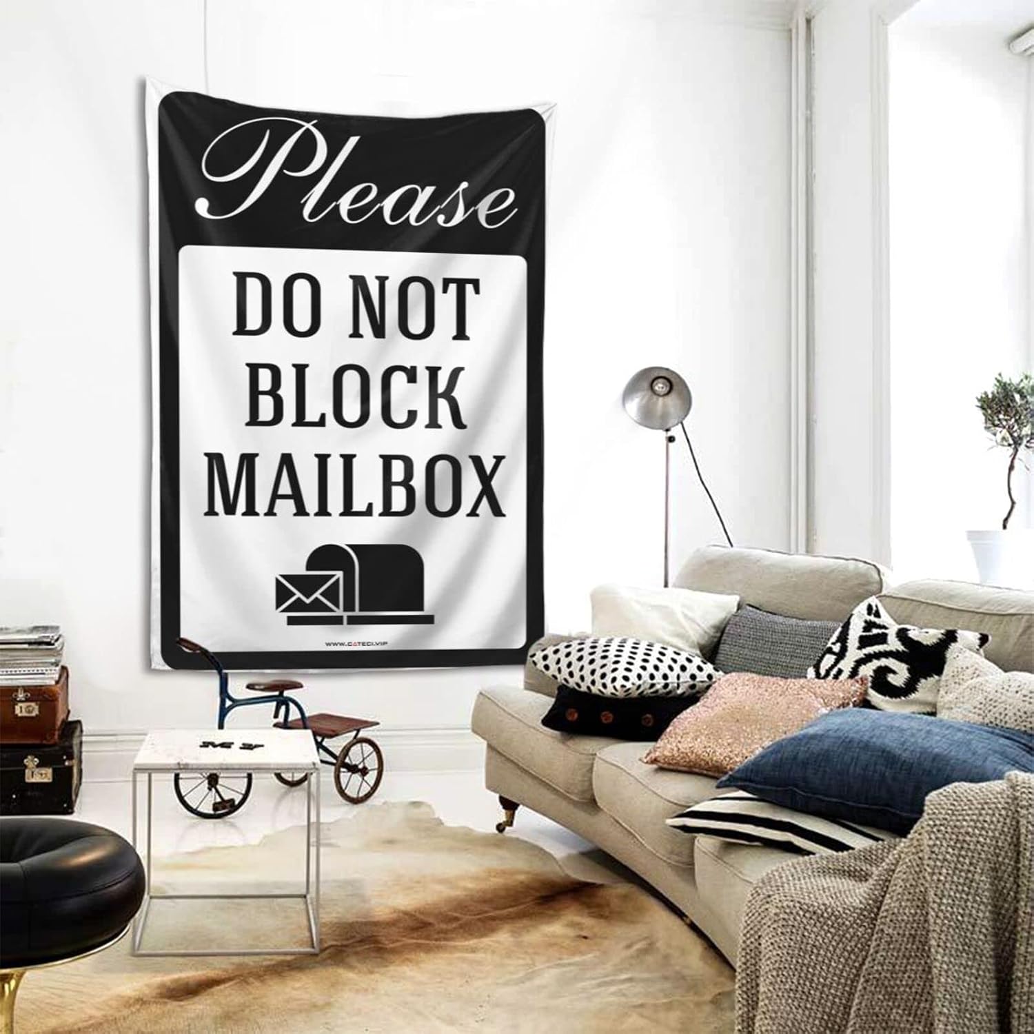 Sports Bar Decor Please Do Not Block Mailbox Tapestry Bar Decor For Home Bar Decor For Home(100X150CM)
