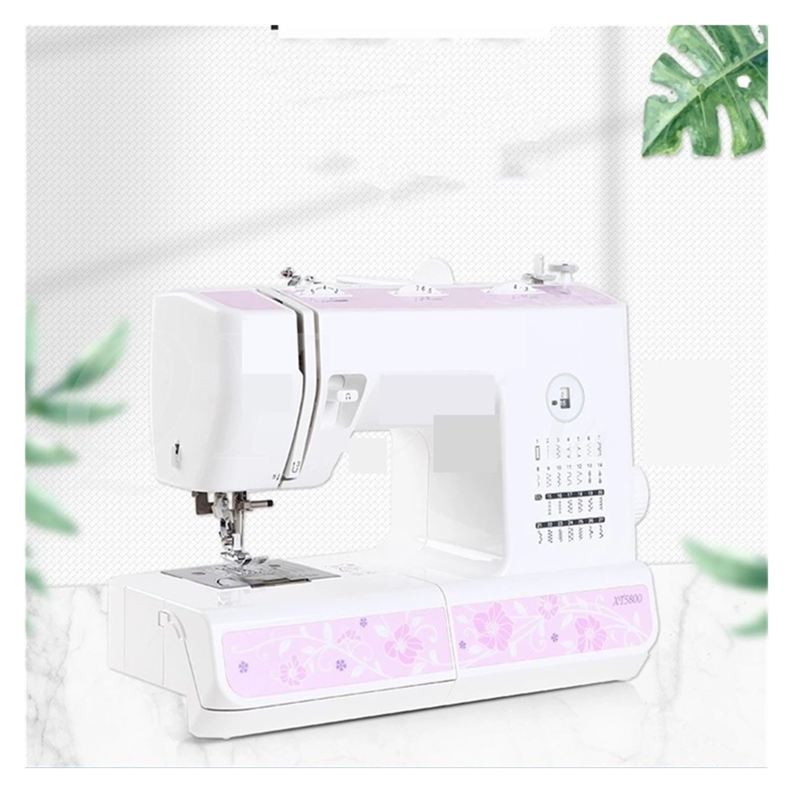 Máquina de Coser eléctrica XT5800 para el hogar, para Comer Ropa Gruesa, para Coche, de Escritorio, multifunción con overlock, Potente, silenciosa y Estable.