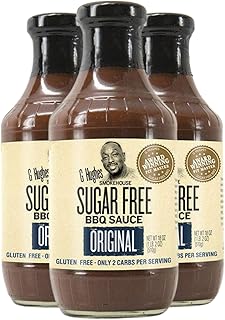 G Hughes Original Sugar Free BBQ Sauce - Sugar Free Barbecue Sauce, Keto BBQ Sauce, No Sugar BBQ Sauces, Gluten Free Barbe...