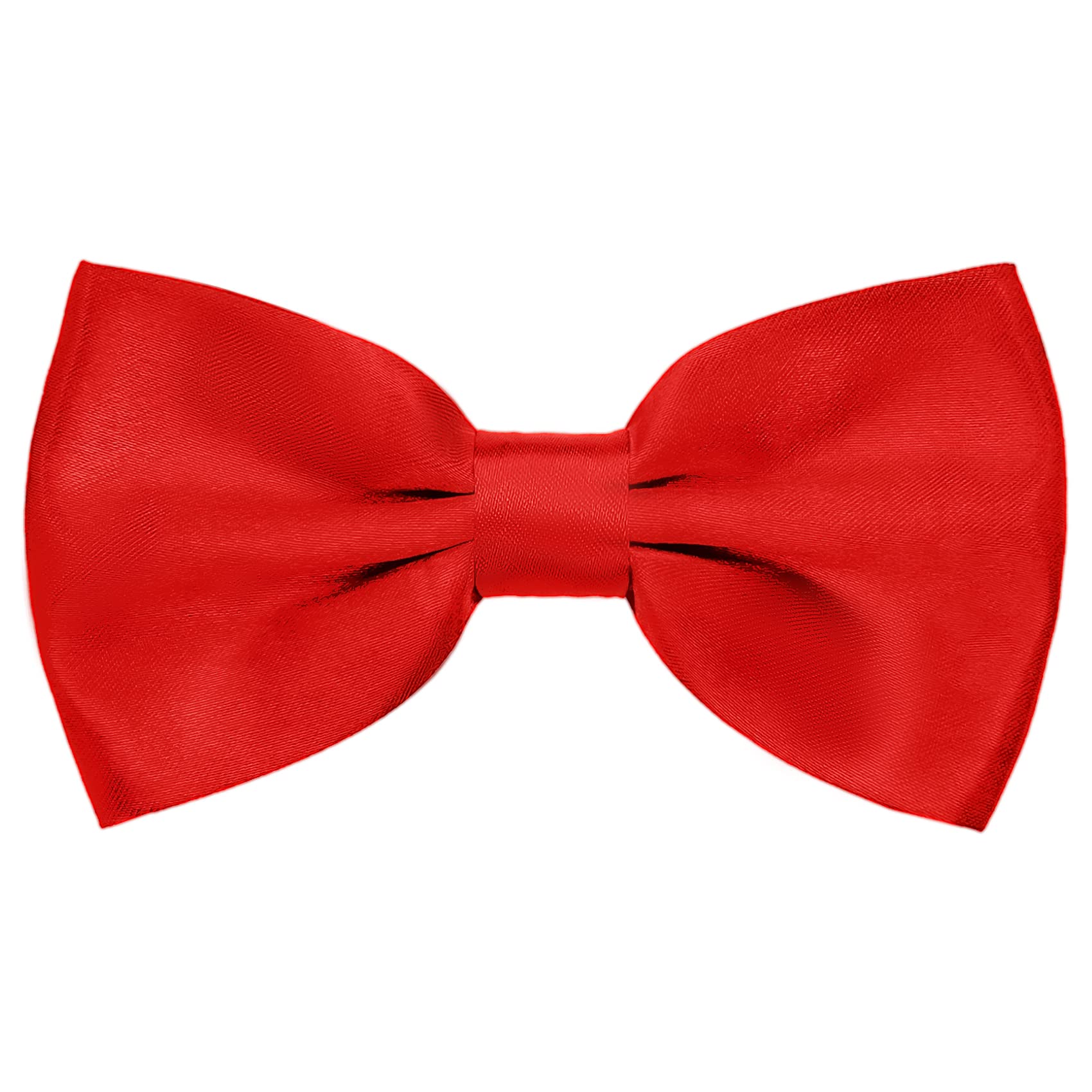 Ausuaya Women's Red Men Pre-Tied Silk Formal Tuxedo Bow Tie, Teen Boy Classic Tux Bowtie For Wedding Valentine Party Large Necktie Gbmbt3 (Red)