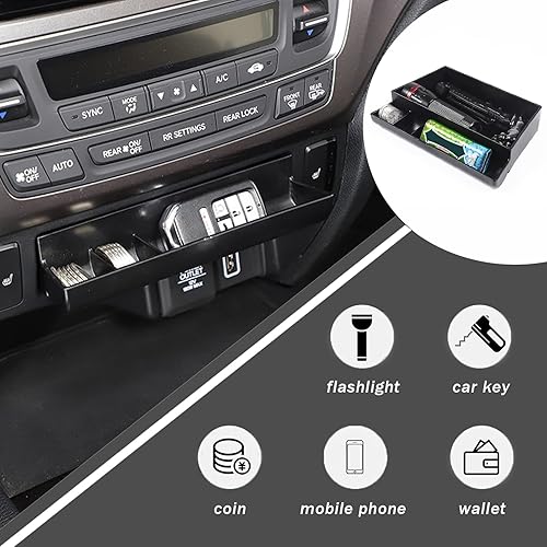 Miniatura 2 de Bandeja organizadora de consola central para Honda Pilot 2016-2022Ridgeline 2017-2025Passport 2019-2025, caja de almacenamiento de cajones de