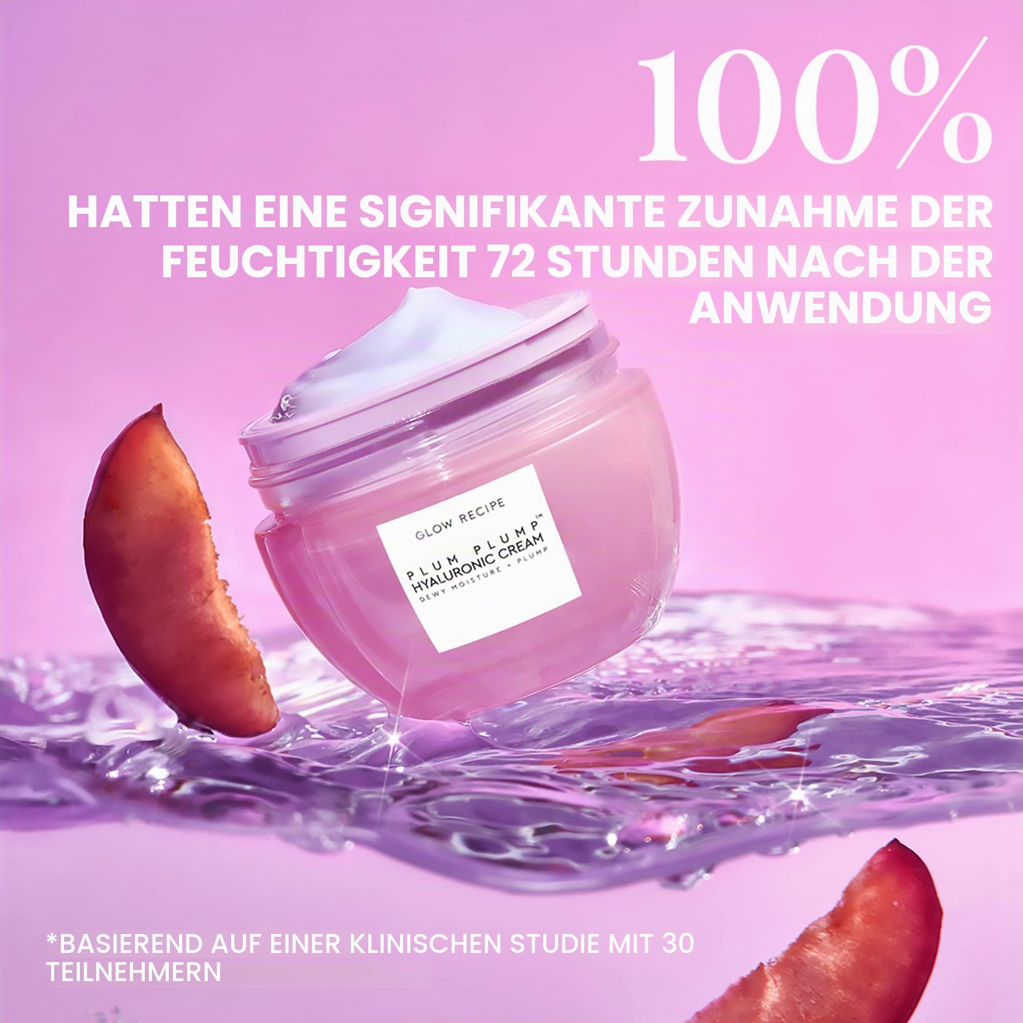 Glow Recipe Plum Plump Hyaluronsäure Gesichtscreme Nachfüllkissen – Dewy Glow feuchtigkeitsspendende Gesichtspflege Klumpen, gleicht die Haut aus – vegane Schlaggel-Feuchtigkeitscreme (50 ml)