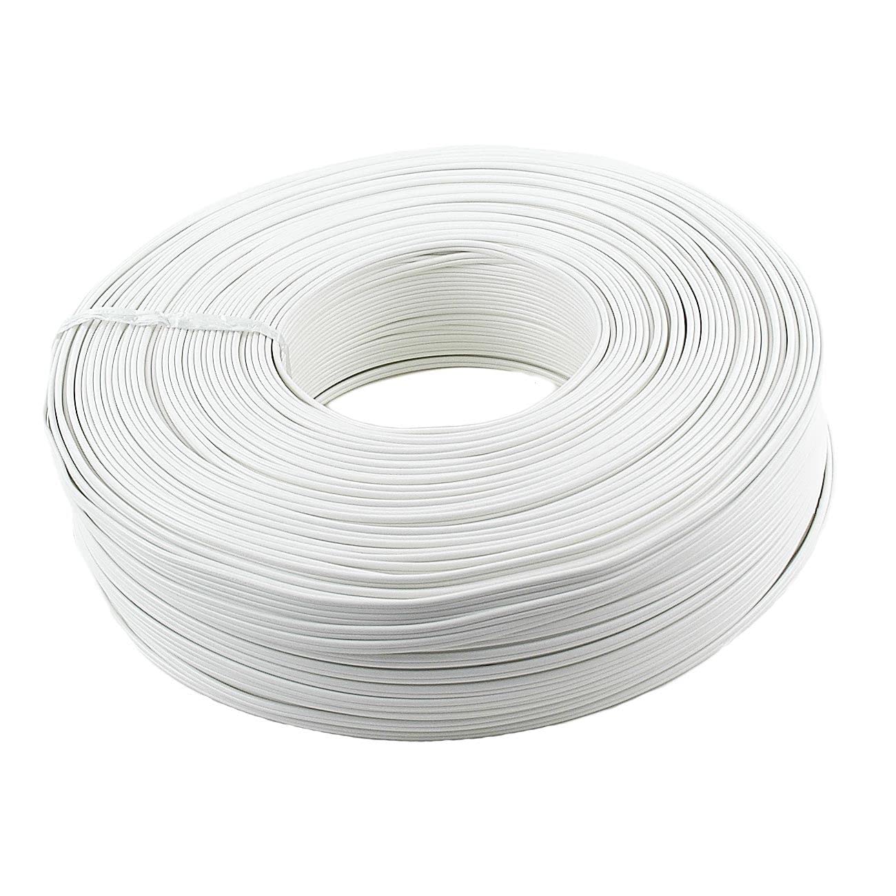 Novelty Lights 1,000 Foot Zip Cord Wire, White, 18 Gauge, SPT-1