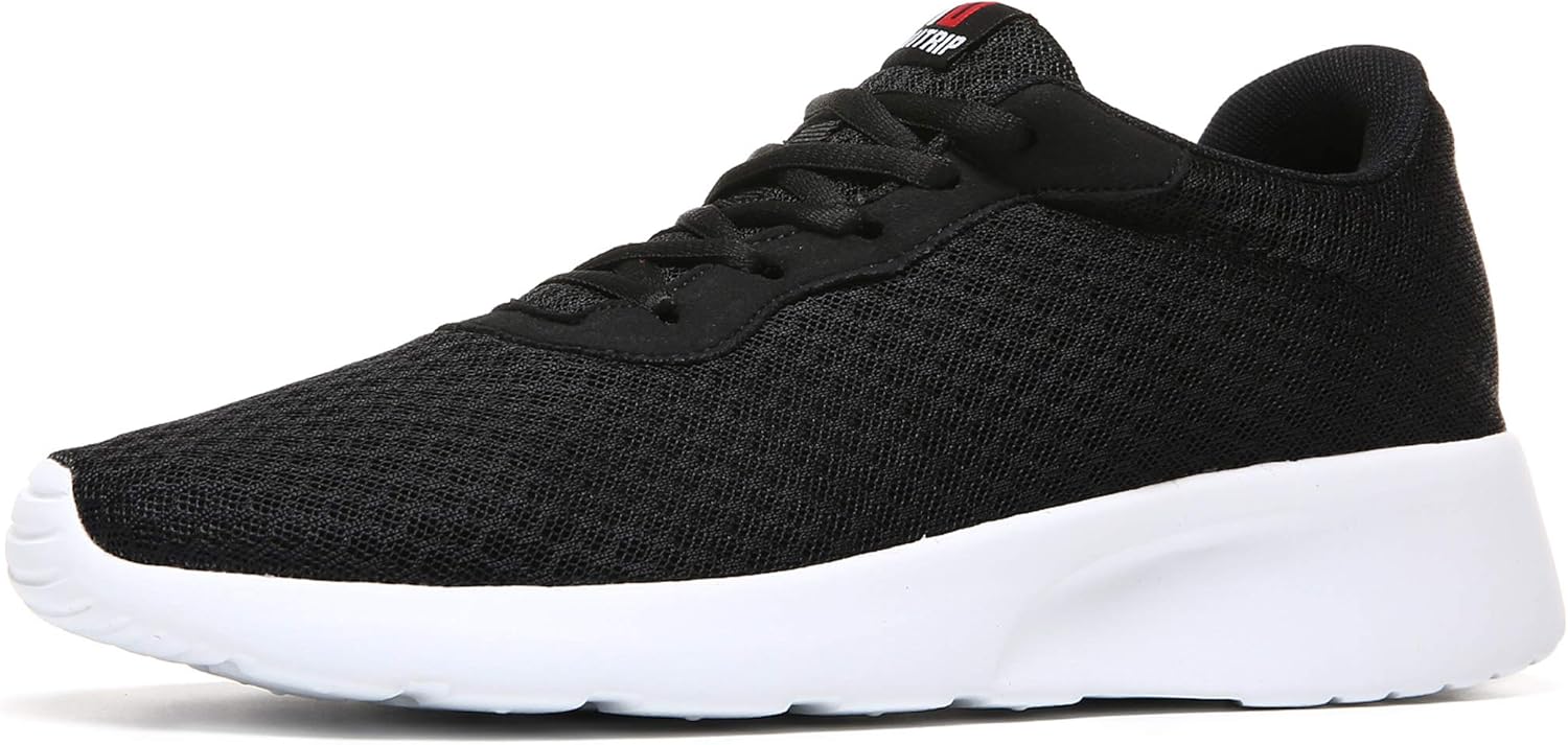 MAIITRIP Black White Tennis Shoes for Men Comfortable Casual Lightweight Fashion Color Cool Gym Running Walking Training Sports Sneakers Size 10