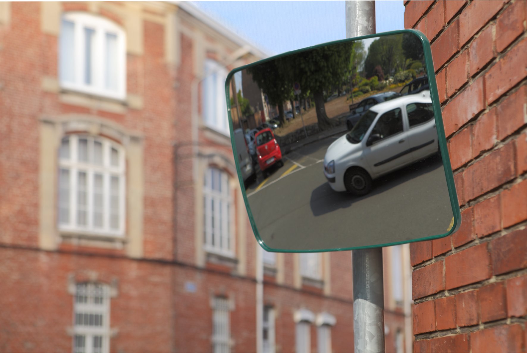 Mottez Miroir de Sortie Rectangle Vert 30 x 40 cm
