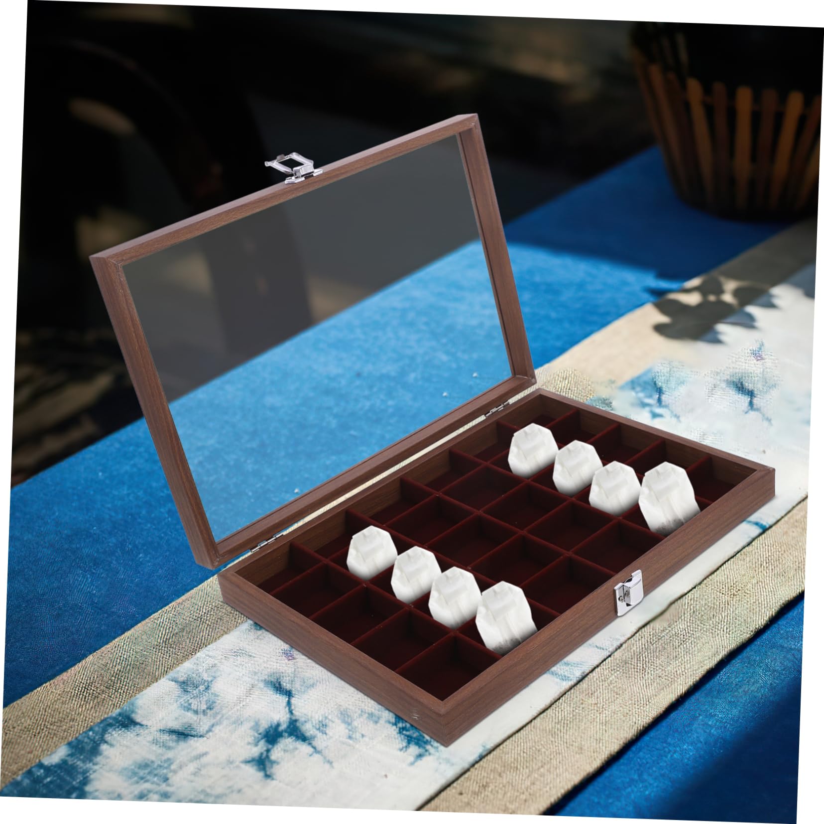 Boîte De Rangement Compartimentée Pour Sachets De Thé Bois Avec Couvercle Transparent Compartiments Organisateur De Thé Pour Bureau Cuisine