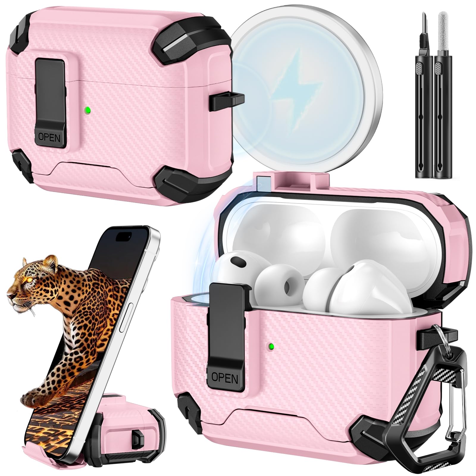 Inesore for AirPods Hülle with Phone Stand Design (2025)