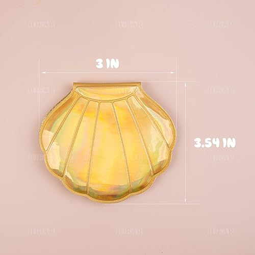 Miniatura 9 de AUEAR, Paquete de 4 espejos de maquillaje de doble cara con purpurina de doble cara, compactos de mano para bolso, bolso y bolsillo