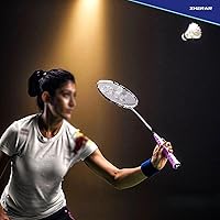 Vista 6 de Goose Feather Badminton Shuttlecocks,12 Pack Nylon Feather Badminton Birdies-Hight Speed Training Birdie Ball for Indoor and Outdoor Matches,Highly
