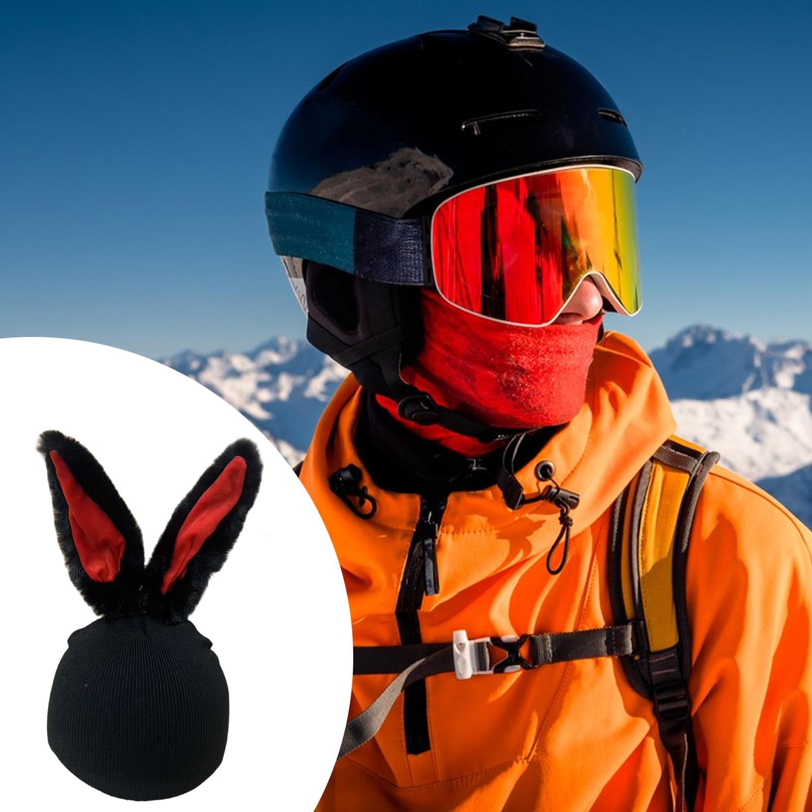 perfk Copricasco da, Berretto, Accessori per Sport Invernali, Divertente Cappello Elastico per Casco da, per Skateboard e Snowboard