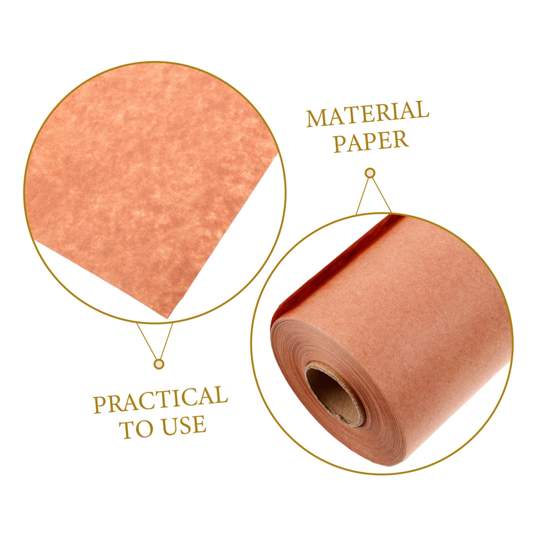 iplusmile Papier de Boucher Ménager Marron, Rouleau en Papier, Antiadhésif et Résistant à L’huile, pour Barbecue, Cuisson au Four et Friteuse à Air
