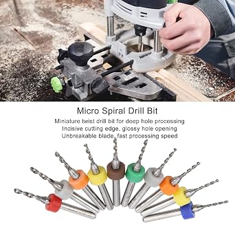 10Pcs PCB Drill Bits Set, Tungsten Carbide Micro Drill Bit Set, Micro Drill Bits with Storage Box for PCB Print Circuit Board (1.1-2.0mm)