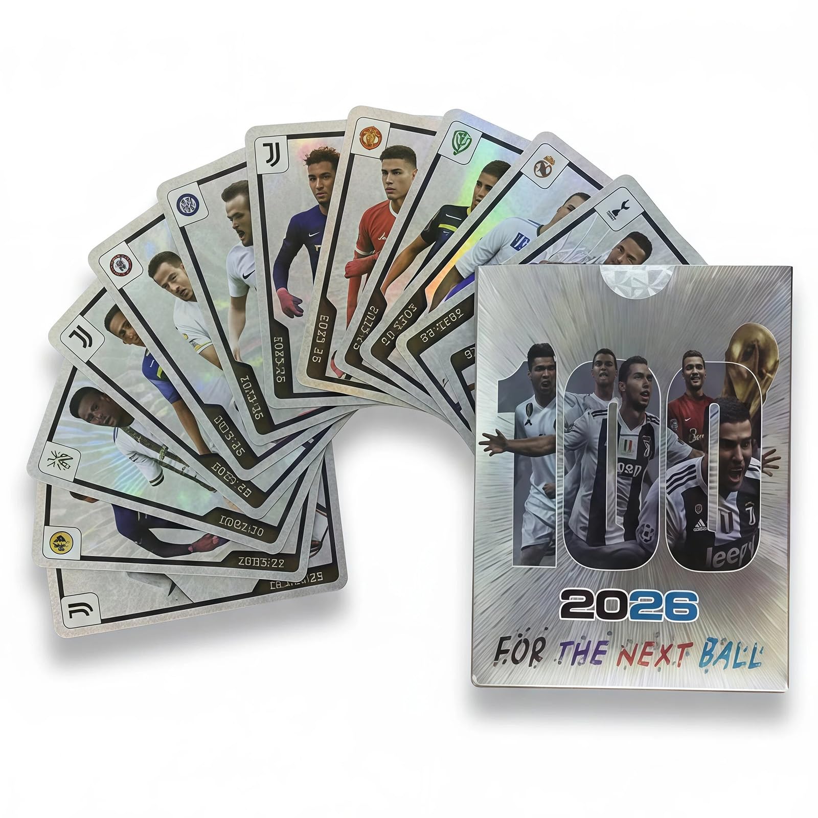 55 Pcs Gold Foil Football Cards Set, 2026 Premium Soccer Collectible Cards for Fans, Plated Trading Cards, for Football Enthusiasts, Luxury Soccer Star Collection (Gold) - 4