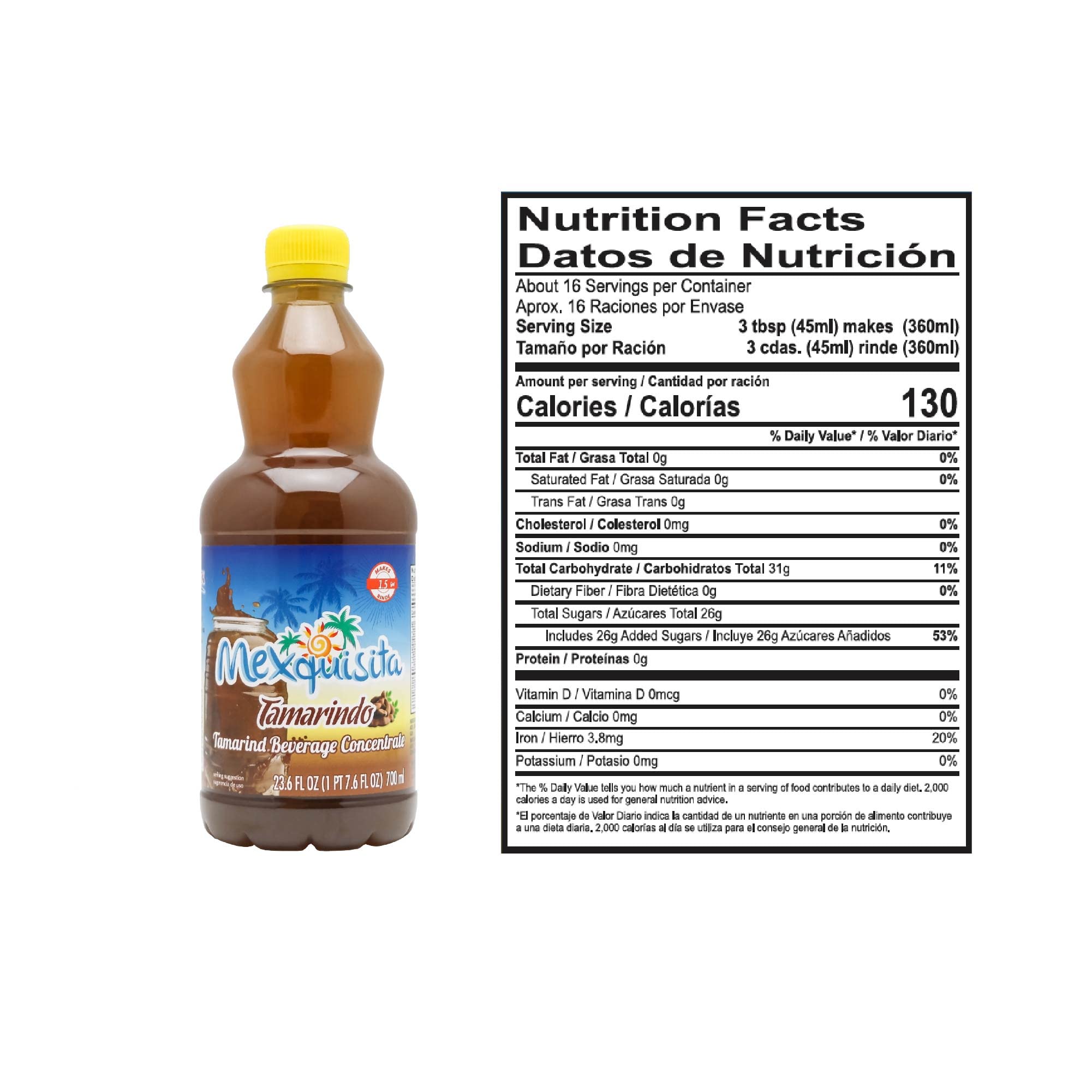 Tamarindo concentrato, bottiglia 700 ml – Concentrado de Tamarindo di Mexquisita 700 ml