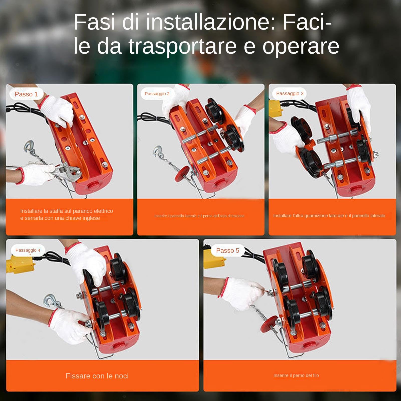 Sollevatore elettrico a carrello, gru domestica, multifunzione, per elettricisti, perfetto per officina, industria, edilizia e magazzino