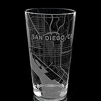 Vista 11 de ALBUQUERQUE NEW MEXICO Engraved City Street Map Beer Pint Glass Perfect Drinking Gift Idea & Unique Decor!