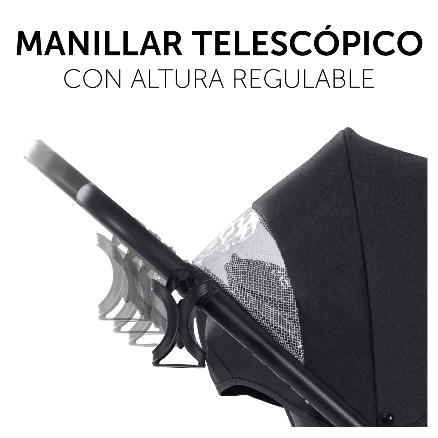 hauck Carrito Bebé 2 en 1 Saturn R Duoset - Capazo desde el Nacimiento - Silla de Paseo 22 kg Reversible y Reclinable - Altura Regulable - Compacto - Cesta Grande -Negro