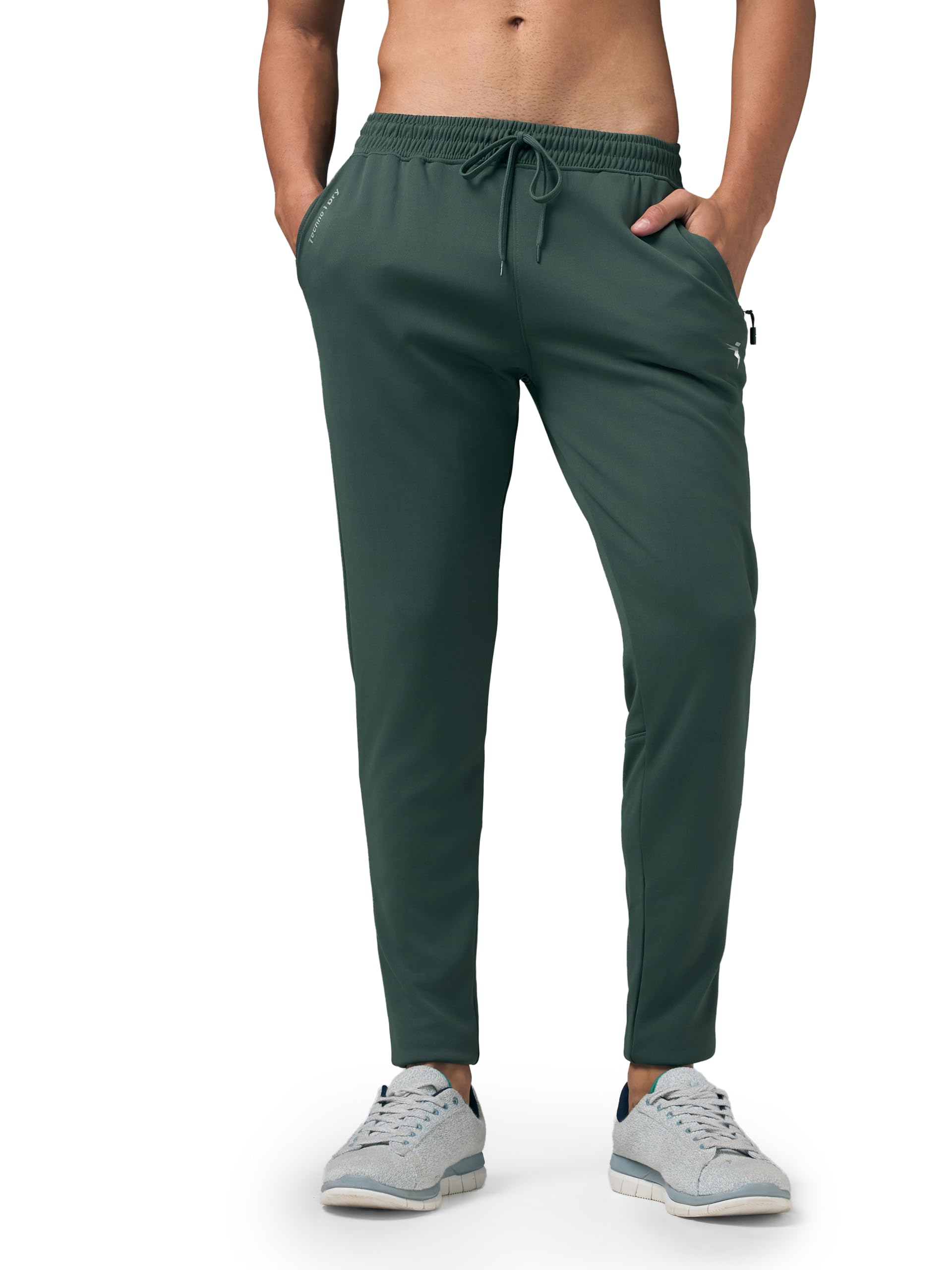 Men's Solid Slim Fit Stretchable Technodry Track Pant with UPF50+, Anti Microbial for Gym, Sports & Regular Use-image-13