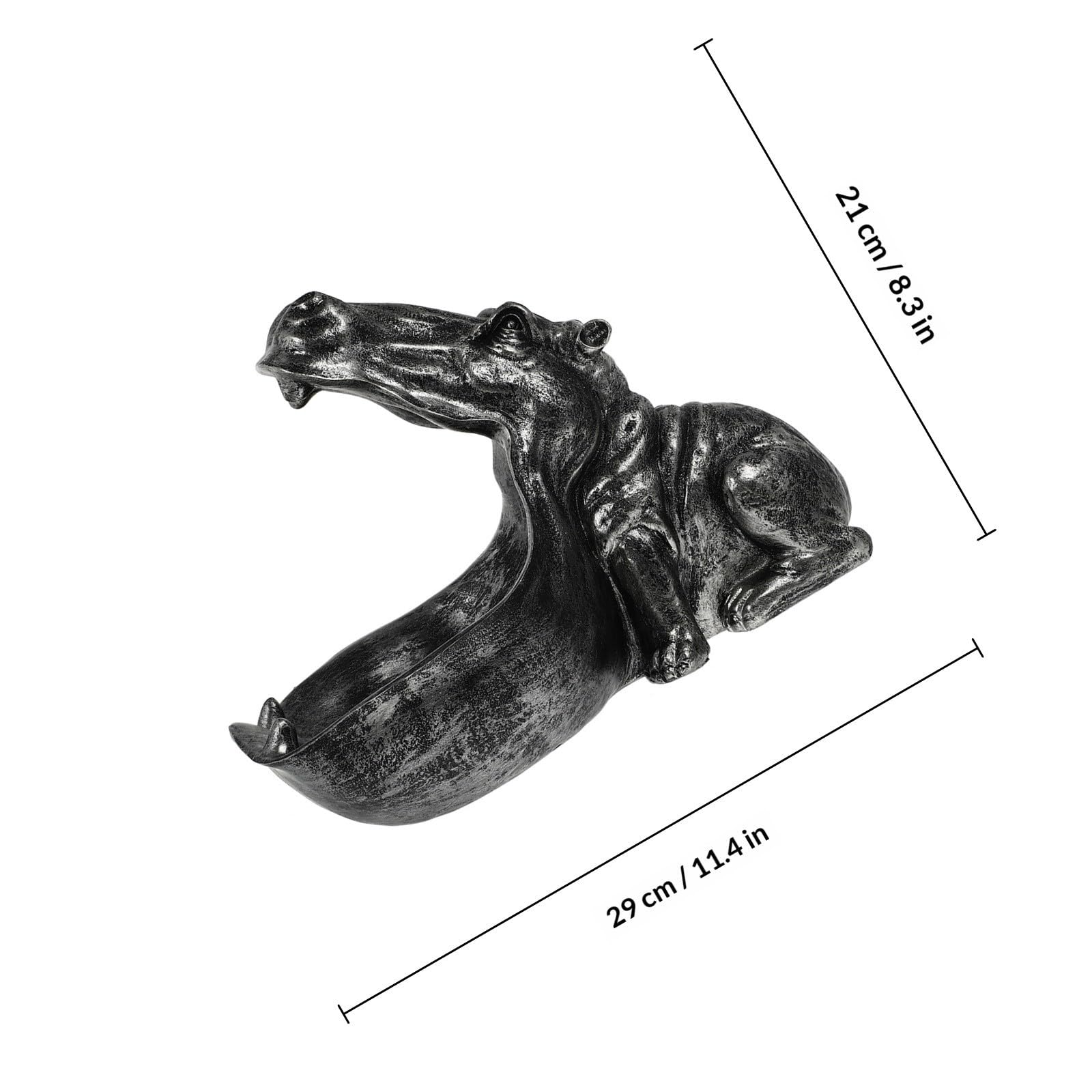 GLEAVI Contenitore a Forma di Ippopotamo da Tavolo in Resina Decorativo