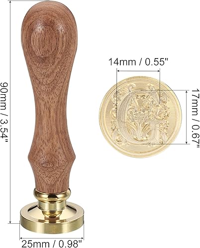 Miniatura 2 de PATIKIL Sello de cera del alfabeto G, sello de cera de sellado de letra inicial, clásico retro, 0.98 pulgadas, cabeza de latón retro extraíble,