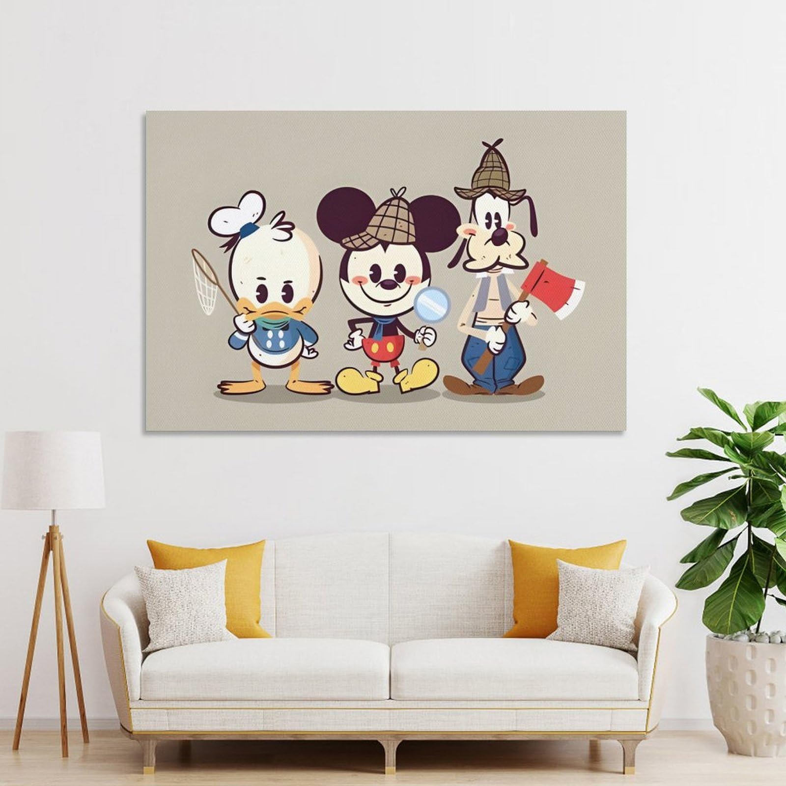 Amazon.co.jp: ミッキー ドナルドダック アートポスター 飾り絵