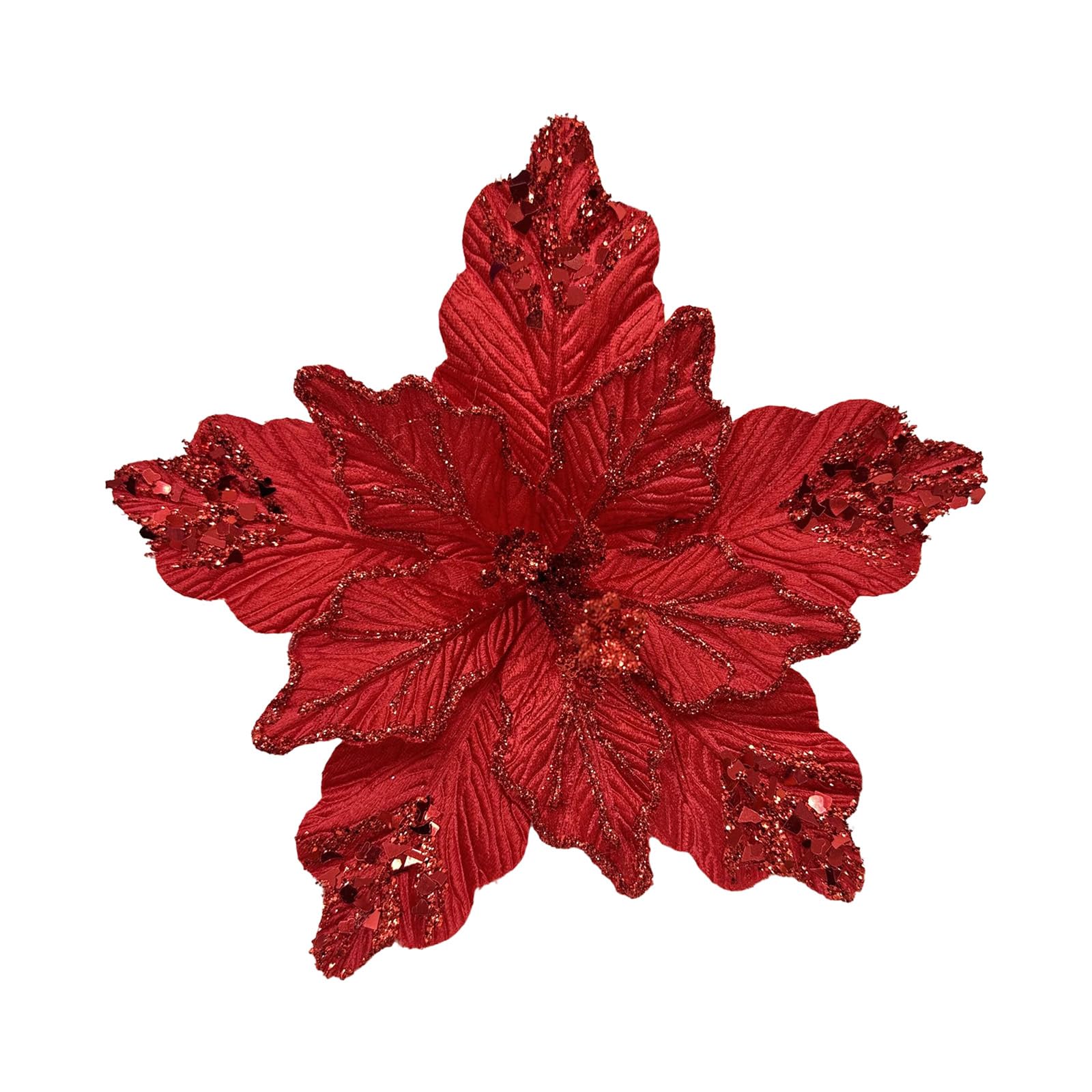 YROHGKPN Permanent Artificial Christmas Star Deck Strong Polystyrene Posies Flexible Indoor Suspended Ornamentation for Firepit Door Wall Realistic Posies Deck
